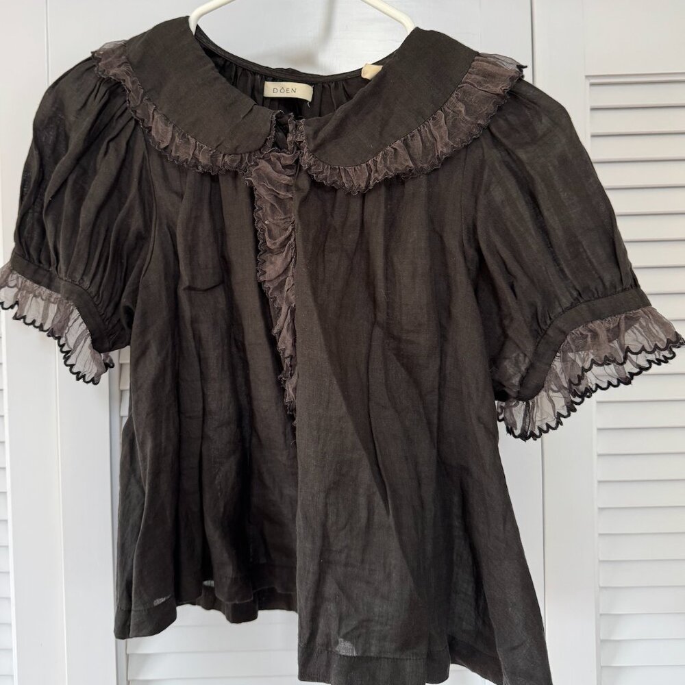 Doen Black Blouse Size Small